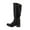 Black, variant on Puntoco Winter Warm Boots Clearanc Women'S Winter with Belt Buckle Round Toe Low Heel Side Zipper Warm High White 9.5(43)