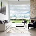 thumbnail image 7 of Ahgly Company Machine Washable Indoor Round Abstract Off White Beige Area Rugs, 6' Round, 7 of 7