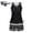 Black, variant on Women's Tummy Control Tankini Set with Built-in Bra – Flattering Boho Swimwear with Shorts, Tankini Swimsuit for Women
