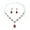 Red, variant on Pebbuoy 2Pcs/Set Elegant Bridal Jewelry Set Waterdrop Shape Stunning Rhinestones Necklace Dangle Earrings Set