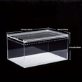 thumbnail image 1 of HLONK 1pc Clear Acrylic Small Pet Cage with Locking Buckle - Ventilated Rectangular Display Case for Reptiles  Amphibians  Small Animals - Home & Outdoor Use  Reptile Enclosure Accessorie, 1 of 5