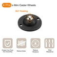 4Pack Adhesive Mini Caster Wheels, Swivel Universal Caster 360 Degree ...