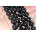 thumbnail image 3 of K-KED 14MM BLACK AGATE GEMSTONE GRADE A ROUND LOOSE BEADS 15.5", 3 of 4