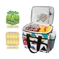 thumbnail image 2 of FORMRS Insulated Cooler Bag 24 Cans Capacity Soft Leakproof Lunch Box with Side Pockets, Black Retro Pattern, 2 of 7