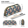 thumbnail image 2 of Leather Semi-Circular Storage Bag 7.5×2.6×1.4in Single Pocket Design Semi-Circular Shape Can Be Used As A Storage Pen Makeup Bag Independence Day Theme Elements Star (6), 2 of 7