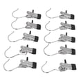 thumbnail image 2 of 10 ganchos de acero inoxidable resistentes y multifuncionales para colgar archivos, ropa y calcetines., 2 of 14