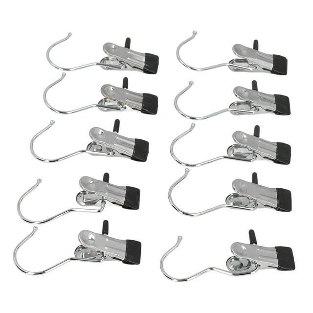 Short Tail Hanger Clip, 10Pcs Clips 0.98in Opening For Clothes For Office
