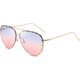 thumbnail image 1 of Gafas de sol con tachuelas para mujer, estilo aviador, montura metálica, protección UV 400., 1 of 5