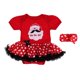 thumbnail image 1 of Lovely Santa Pattern Rompers Dress Ropa para 22-23 pulgadas baby Newborn Girl Dolls Christmas Dress Baoblaze Dolls Mamelucos Trajes de diadema, 1 of 8