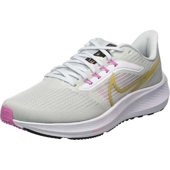 Nike Women's Air Zoom Pegasus 39 Trainers, White Wheat Gold Pure Platinum, 8