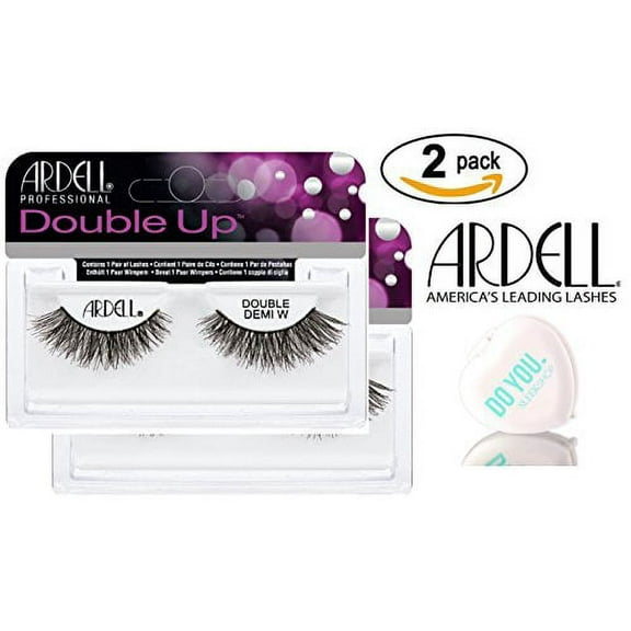 Ardell Professional DOUBLE UP Lashes, 2-pack (with Sleek Compact Mirror) - 204 Black (2-pack)