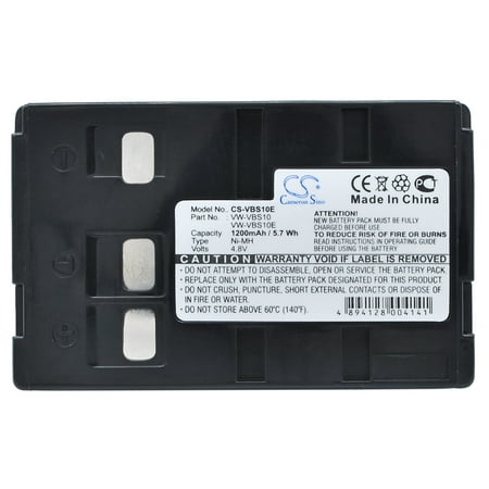 Image of Replacement Battery For Panasonic 4.8v 1200mAh Camera Battery