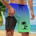 thumbnail image 2 of Kcolen Men's Swim Trunks High Stretch Men's Board Shorts Lightweight Swimming Trunks Liner Compression Beach Summer Swimming Shorts for Men, 2 of 4
