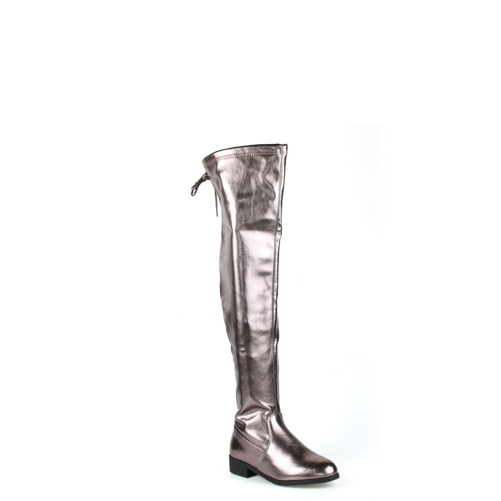 nature breeze over the knee women's sock boots in olive