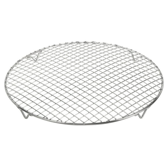 Uxcell Round Cooking Rack 13 Inch Dia Stainless Steel Wire Cooling Steamer Rack for Baking Canning Cooking Roasting Cooling Grilling Drying, Silver