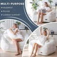thumbnail image 3 of GOODONE Giant Bean Bag Chair with Pillow,Bean Bag Couch Stuffed High-Density Foam, Plush Lazy Sofa Comfy Chair,Large BeanBag Chair for Adults in Livingroom,Bedroom,Beige, 3 of 8