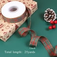 thumbnail image 2 of Christmas Ribbon 1inch Red and Green Christmas Plaid Ribbon for Christmas Tree Wreaths Gingham Christmas Ribbon for Gift Bouquet Wrapping Bow Crafts Decoration 25 Yards, 2 of 10