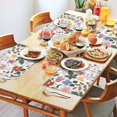 thumbnail image 2 of Pioneer Flower Floral Print Pattern Summer Placemats Table Placemats Set Of 4-Linen Kitchen Washable Placemats Table Mats 12x18 Inch Non-Slip Heat Resistant, 2 of 6