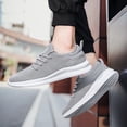 thumbnail image 3 of EKRBXA Knit No-Tie Sneakers, Lightweight Breathable Mesh Walking Shoes, Non-Slip Comfort Casual Athletic Shoes for Gym & Everyday Wear, 3 of 6