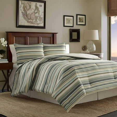 UPC 883893471375 product image for Tommy Bahama Canvas Stripe Comforter Set, California King, Green - NEW | upcitemdb.com