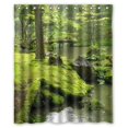 thumbnail image 1 of ABPHQTO Naturaleza paisaje verde árboles musgo bosque montaña agua corriente piedra cortina de ducha impermeable cortina de ducha 150x180 cm, 1 of 2