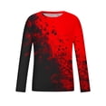 thumbnail image 4 of Qingpeng Mens Graphic T-Shirts Casual Print Shirts Fall Round Neck Long Sleeve Shirts Slim Fit Daily Basic Shirt, 4 of 5