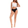 thumbnail image 2 of INSPIRE CHIC Women's 5 Packs Underpants Stretch Briefs Breathable Contrast Color Panties M 2Black, Black, Grey, White, 2 of 4