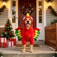 thumbnail image 5 of PET Parrot Costume, a Red Polyester Parrot-Style Costume Sized for the Selected PET Variation, for Dogs, Cats, PET Parties, Photos, and Playful Seasonal Dress-up, Red, Size XL, Practical Home Use, 5 of 7