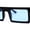 Black Blue, variant on Womens Trendy Flat Top Mod Square Rectangle Plastic Sunglasses Black Blue