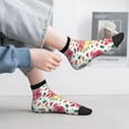 thumbnail image 2 of Rateoe Christmas Cute Pigs Pattern Quarter Crew Socks,Toe Seamed Ankle Socks,Cotton Cushioned Breathable Athletic Crew Sports Socks, 2 of 7