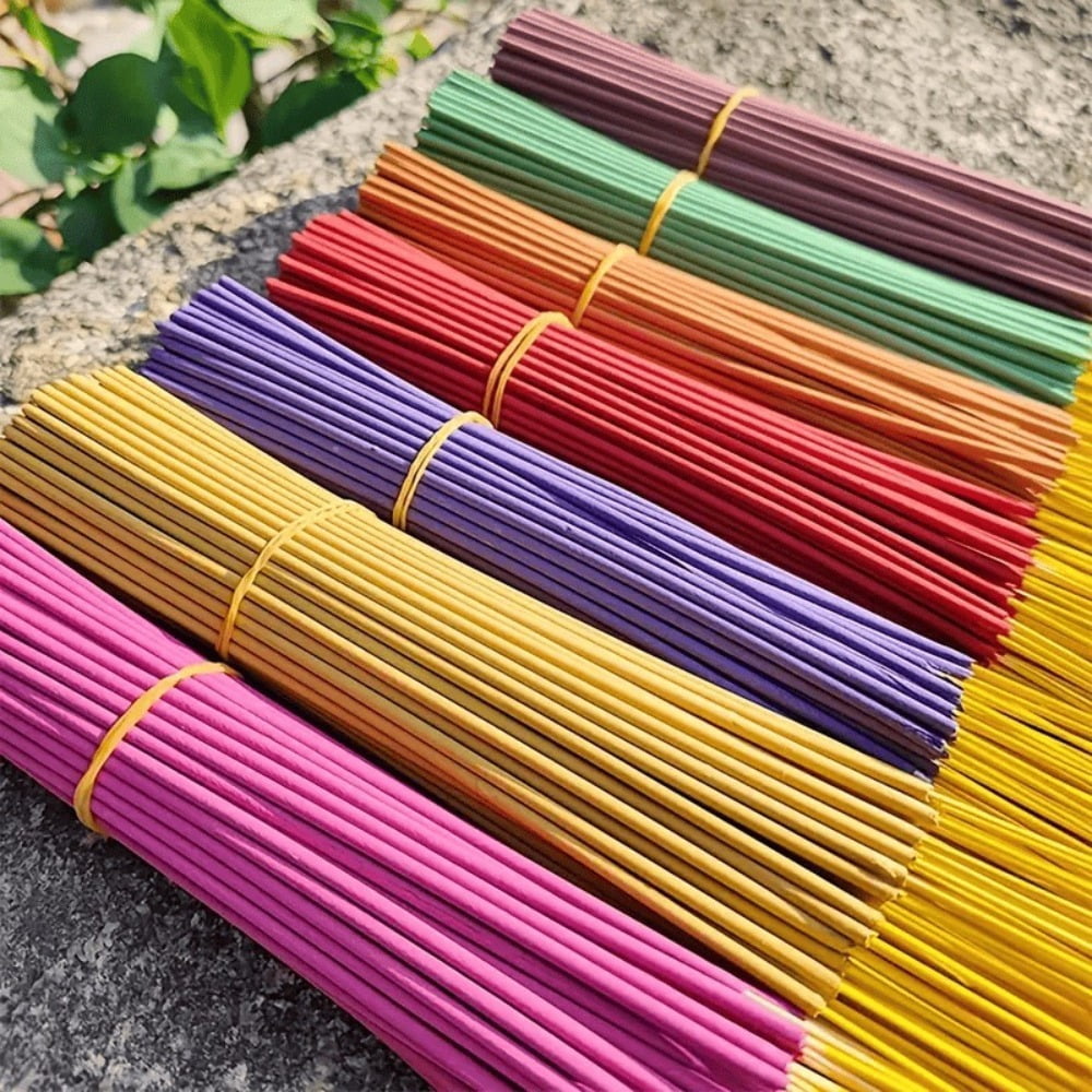 6 Fruit Flavors Incense Sticks with Rich Fruity Aromas such as Cantaloupe Strawberry Watermelon etc. 25.5cm/ 10.04in Perfect for Yoga Meditation and Enhancing Party Atmosphere - 102pcs