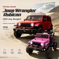 thumbnail image 3 of iYofe Jeep Wrangler Rubicon 24V 2 Seater Truck, Powered Ride on Car Toy with Remote Control&Bluetooth, 4 Wheeler for Kids Toddoler Ages 3-8, Pink, 3 of 10