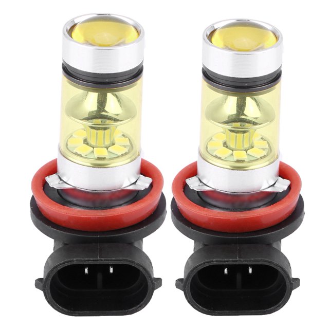 Bombilla de Luz Antiniebla 2 Piezas DC12V-24V Coche 100W Super Brillante Conversión LED Faros Antiniebla Bombilla Aluminio Luz Amarilla ANGGREK Otros