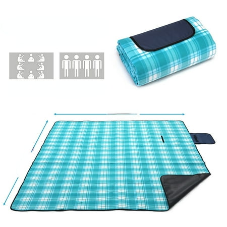 Oversized Picnic Blanket Foldable Outdoor Mat 79  Long x 79  Wide Waterproof Beach Travel Camping Blanket
