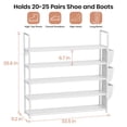thumbnail image 3 of Organizador de zapatos VILICK de 5 niveles para 20-25 pares, color blanco, 3 of 8