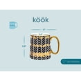 thumbnail image 3 of Kook Black and Gold Fez Coffee Mugs, Curved, 14.8 oz, Set of 2, 3 of 5