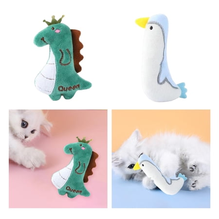 2pcs Cute Cat Toy with Catnip Gift Chewing Toy Interactive