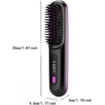 thumbnail image 5 of Electric Cordless Hair Straightener Brush, Portable Straightening Brush for Travel, Mini Electric Anti-Scald Hot Comb, Fast Finish with Smooth, Shiny, 5 of 5