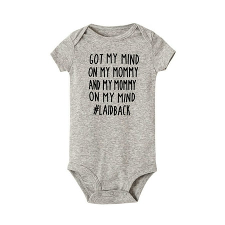 

Got My Mind on My Mommy and My Mommy on My Mind Baby Bodysuit Newborn Bebe Boy Girl Clothing Summer