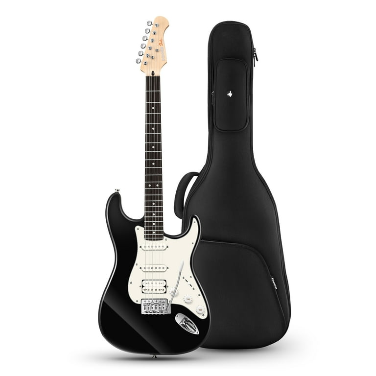 Donner DST-152エレキギターSSH黒 DST-152 HSS w/Coil Split Electric Guitar Kit with AMP Donner