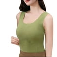 thumbnail image 2 of Thermal Tank Tops Women Underwear Tops Sleeveless Undershirt Cotton Camisole Women Warm Base Layer for Women Green XL, 2 of 4