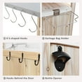 thumbnail image 3 of Solid Wood Outdoor Kitchen Island with Drop Leaf, Grill Table with Stainless Steel Table Top, Outdoor Bar Cart & Storage Cabinet with Lockable Wheels, Drawer, Spice Rack, Natural, 3 of 10
