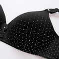 thumbnail image 7 of Comfy Bras for Women Padded Bra Feature V-Neck Soft Bra Style W-501 Black L, 7 of 7