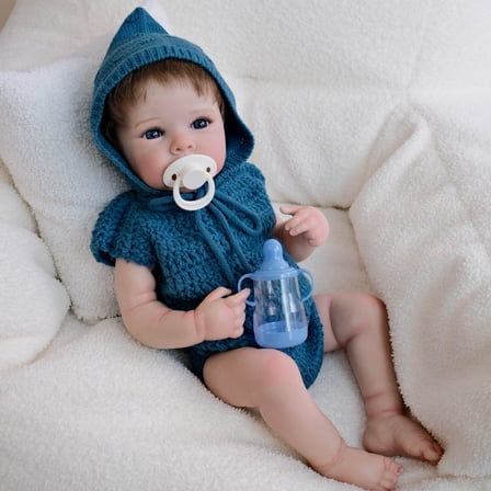 Adorable Reborn Baby Dolls Girl, 18 inch Realistic Full Vinyl Body Baby Doll Real Life Cute Baby with Accessories for 3  Year Old Gifts