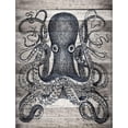 thumbnail image 3 of Stellar Design Studio 15x18 Black Modern Framed Museum Art Print Titled - Kraken II, 3 of 5