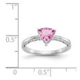 thumbnail image 3 of 10k White Gold Created Pink Sapphire Ring, 3 of 3