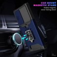 thumbnail image 2 of Kickstand Case for Samsung Galaxy S22 Ultra, Slide Camera Cover Heavy Duty Armor Style Case with Rotate Ring Stand & Card Holder Slot, Support Car Magnetic Mount, Shockproof Wallet Cover, 2 of 5