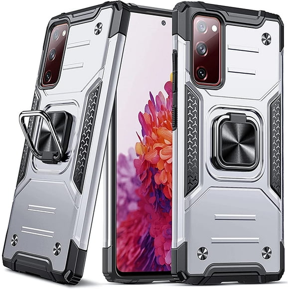 Anqrp Galaxy S20 FE 5G Case, Military Grade Shockproof Protective Phone Case 360° Free Rotatable Metal Kickstand Phone