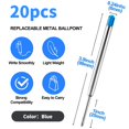 thumbnail image 2 of ZheElen 20pieces Durable And Dependable Pen Refills For Medium Point Roller Ball Pens Durable Ink Metal, 2 of 2