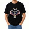 thumbnail image 2 of Men's USA 250th Anniversary Shirt 1776 American Flag Graphic Short Sleeve Crew Neck Tee, 2 of 5